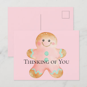 Carte Postale Cookie Gold Blush Pink Mint Penser à vous
