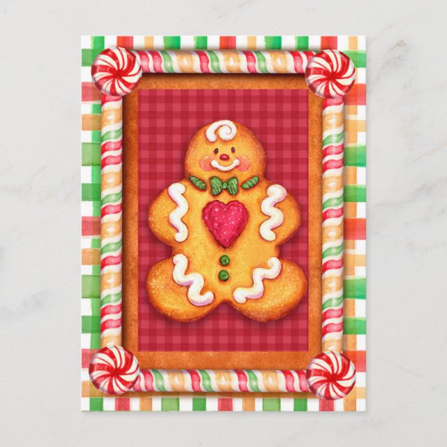 Carte postale Cookie Homme Gingerpain (Devant)