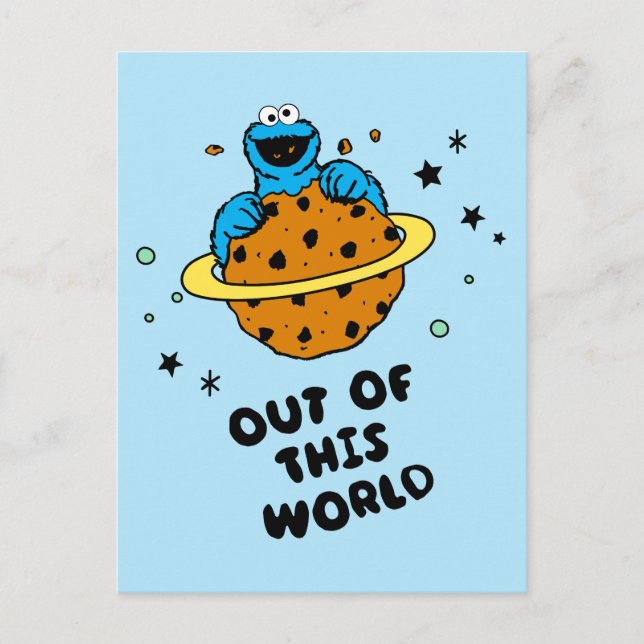 Carte Postale Cookie Monster | Hors de ce monde (Devant)