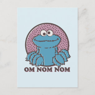Carte Postale Cookie Monster   Om Nom Nom