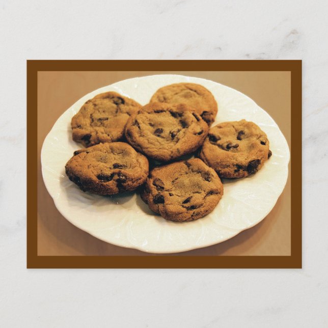 Carte Postale Cookies à puce au chocolat (Devant)