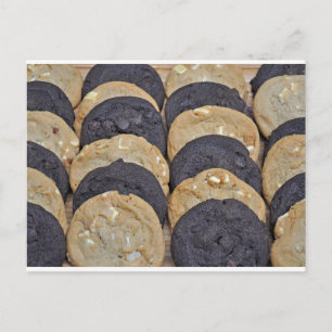 Carte Postale Cookies blanc et chocolat