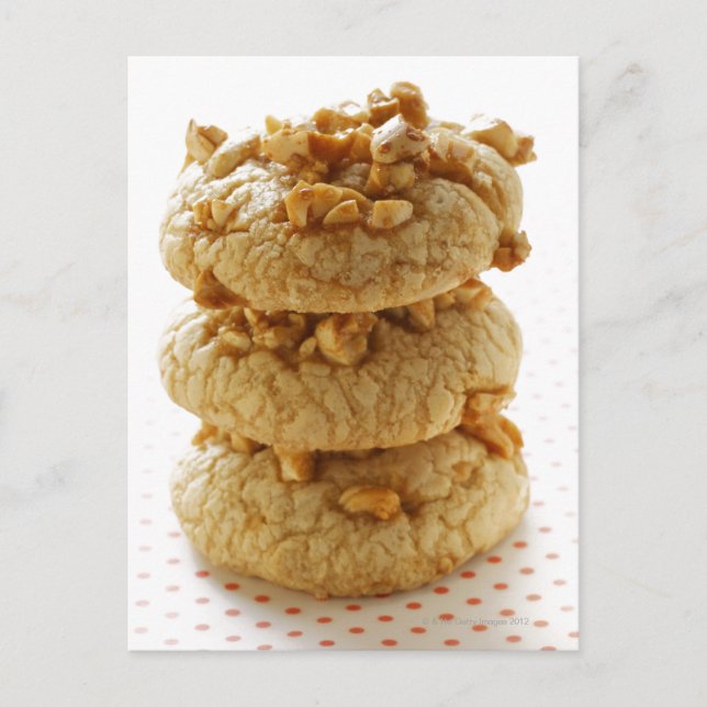 Carte Postale Cookies d'arachide en pile (Devant)