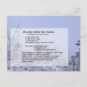 Carte Postale Cookies d'avoine sans saveur