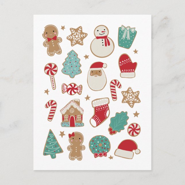 Carte postale Cookies de Noël (Devant)