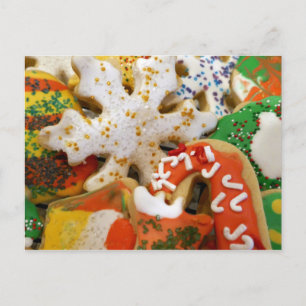 Carte Postale Cookies de Noël II Cuisine de vacances colorée