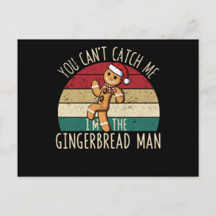 Carte Postale Cookies de Noël Vous ne pouvez pas m'attraper