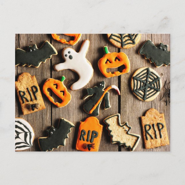Carte Postale Cookies de pain d'épices maison Halloween (Devant)