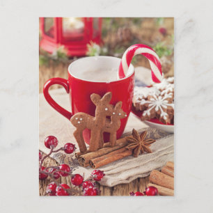 Carte Postale Cookies de rennes de pain d'épice