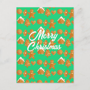 Carte Postale Cookies en pain d'épice de Noël