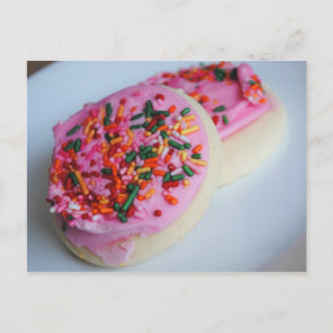 Carte postale Cookies givrés rose