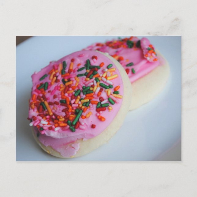 Carte postale Cookies givrés rose (Devant)