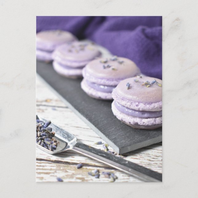 Carte Postale Cookies Macaron à la lavande française (Devant)