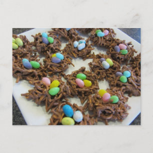 Carte Postale Cookies Nid d'Oiseau au Chocolat
