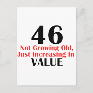 CARTE POSTALE COOL 46 ANS CONCEPTION ANNIVERSAIRE