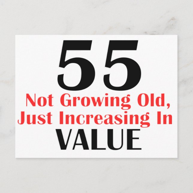 CARTE POSTALE COOL 55 ANS CONCEPTION ANNIVERSAIRE (Devant)