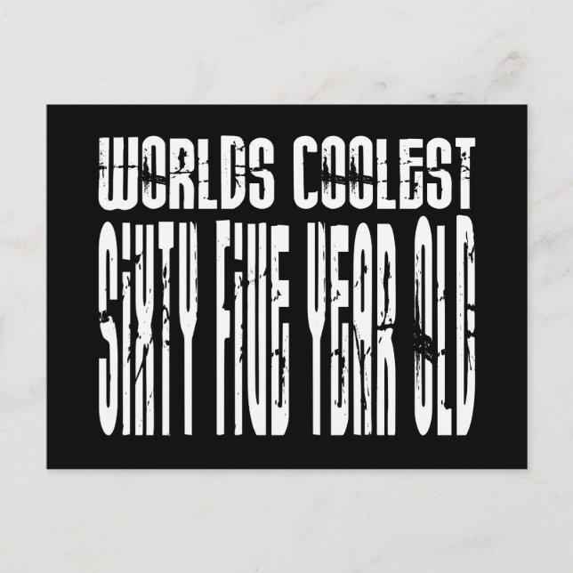 Carte Postale Cool 65e Anniversaire Monde Coolds Soixante-Cinq (Devant)