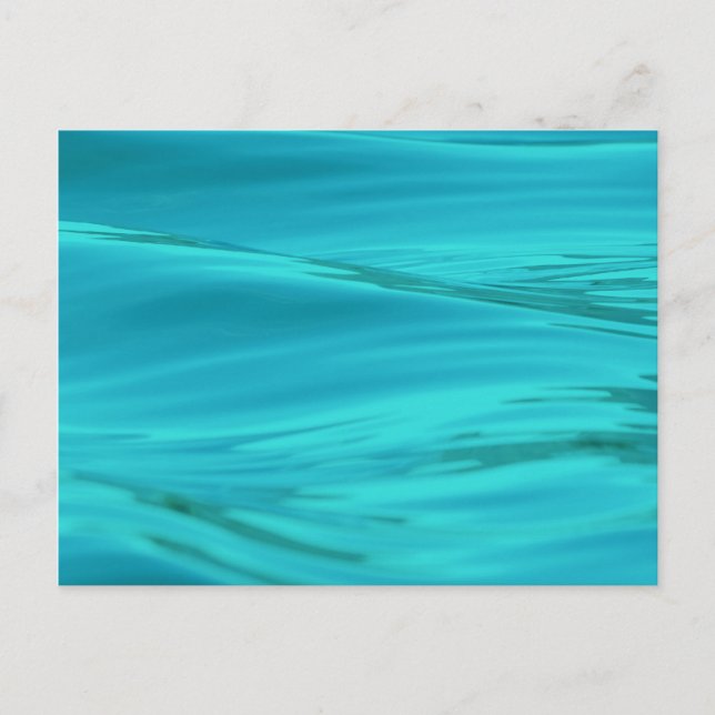 Carte Postale Cool Aqua Blue Summer Water Riples (Devant)