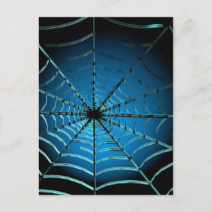 Carte Postale Cool Blue Spider Web