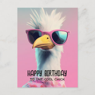 Carte Postale Cool Chic : l'aigle impertinent avec du style
