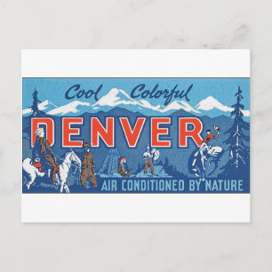 Carte Postale Cool Colorful Denver