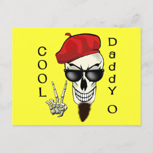 Carte Postale Cool Daddy - O Beatnik Skull