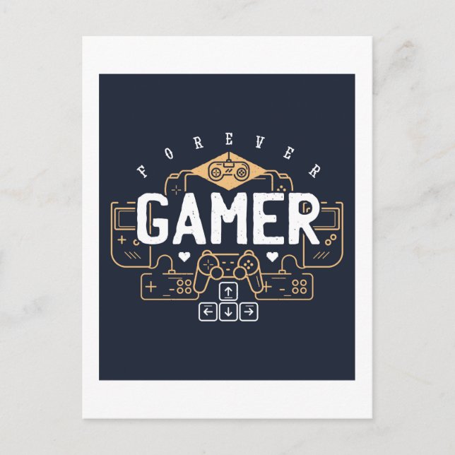 Carte Postale Cool de l'ancien GAMER Gifts Ado Boy Girl (Devant)