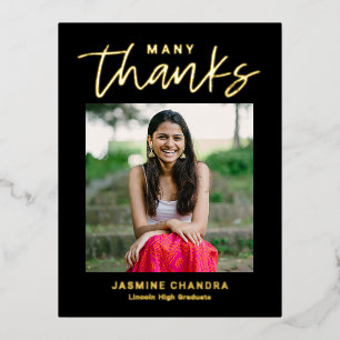 Carte postale Cool FOIL Merci