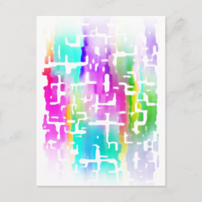 Carte Postale Cool funky aux couleurs vives Abstrait (Devant)