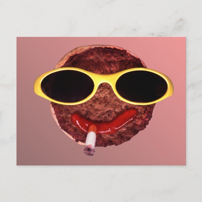Carte Postale Cool Hamburger (Devant)