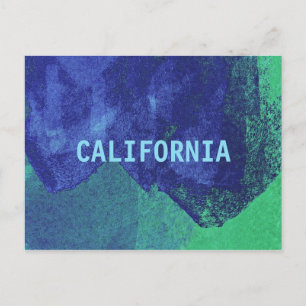 Carte Postale Cool moderne unique bleu océan Californie design