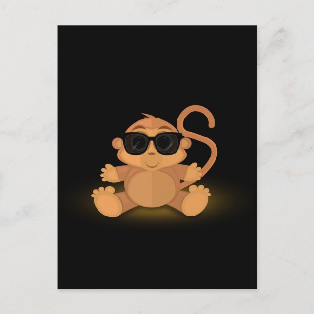 Carte Postale Cool Monkey (Devant)