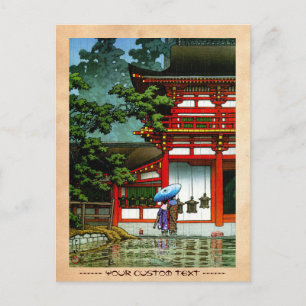 Carte Postale Cool oriental japonais classique temple de la plui