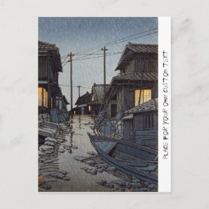 Carte Postale Cool oriental japonais Kawase paysage de village