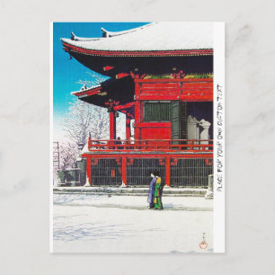 Carte Postale Cool oriental Kawase Hasui paysage de neige d'hive