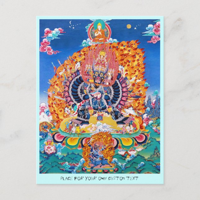 Carte Postale Cool oriental tangka Yamantaka mort dieu tatouage (Devant)