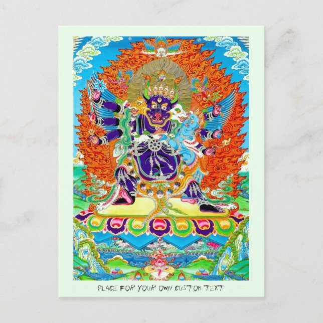 Carte Postale Cool oriental tangka Yamantaka mort dieu tatouage (Devant)