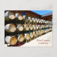 Carte postale cool Pays Vin/Baril !