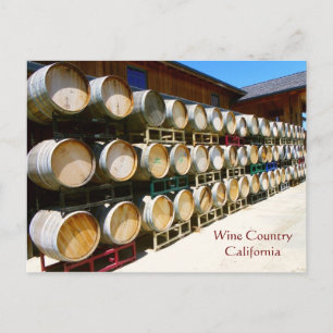 Carte postale cool Pays Vin/Baril !