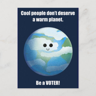 Carte Postale Cool Personnes Planète chaude