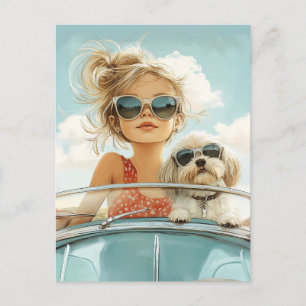 Carte Postale Cool Ride avec meilleur ami