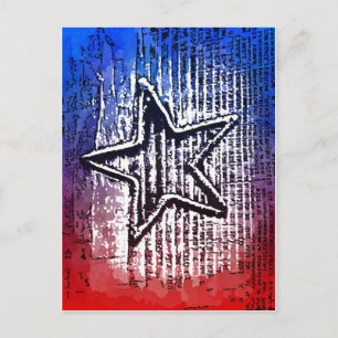 Carte Postale Cool Rustic Lone Star Pop Art Imprimer
