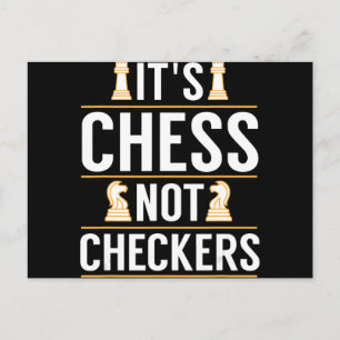 Carte Postale cool ses échecs pas checkers chèques joueurs cadea