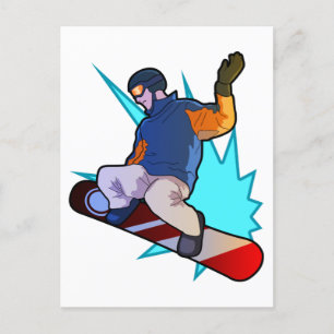 Carte Postale Cool Snowboarding Snowboarder Winter Sports Gift