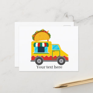 Carte Postale cool taco vendeurs de camions alimentaires ajouter