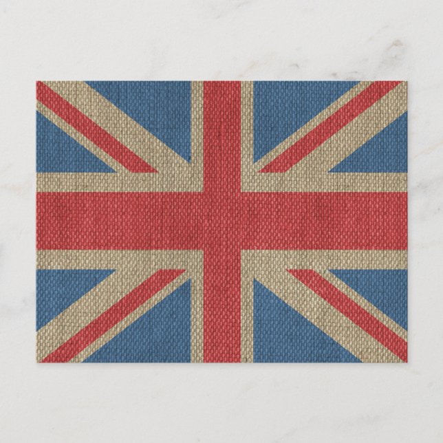 Carte Postale Cool tendance Royaume-Uni Union Jack Drapeau textu (Devant)