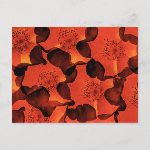 Carte Postale Cool, tendance, unique art numérique de motif de f