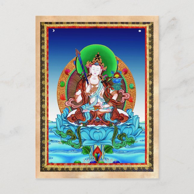 Carte Postale Cool thangka Akasagarbha Bodhisattva Mahasattva (Devant)