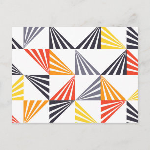 Carte Postale Cool, unique, tendance, urbain, triangles colorés