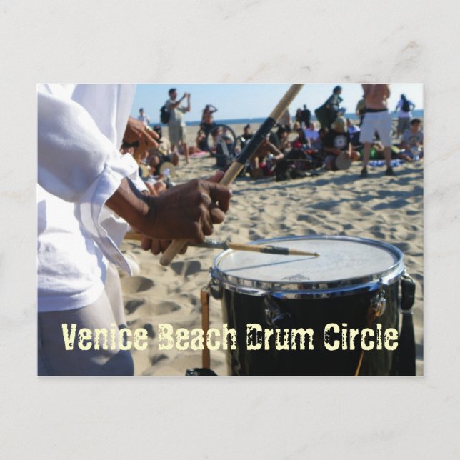 Carte postale cool Venice Beach Drum Circle ! (Devant)